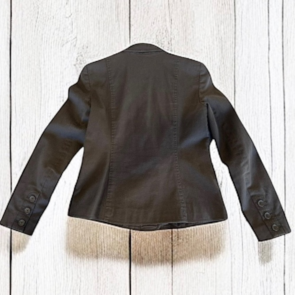 Armani Exchange Women’s Black Double Breasted Denim Blazer Jacket Size S - Picture 3 of 8